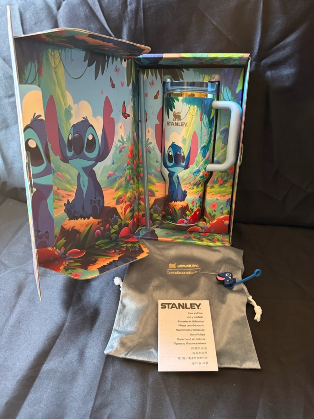 New Stanley 40oz Stitch Daylight Edition with Box Dust Bag Straw and Straw Top